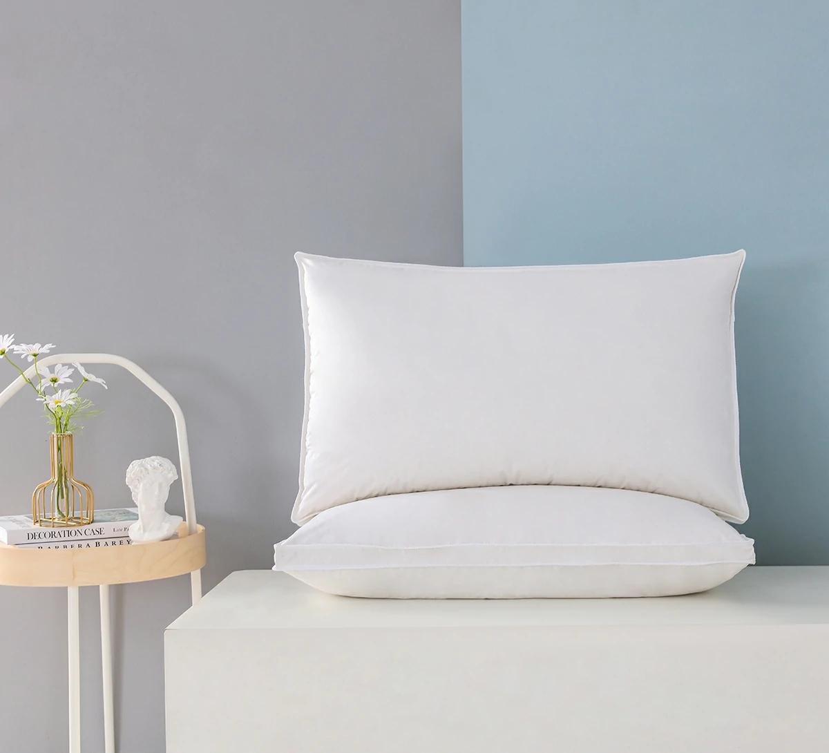 RibbonMist Down & Feather Box Pillow